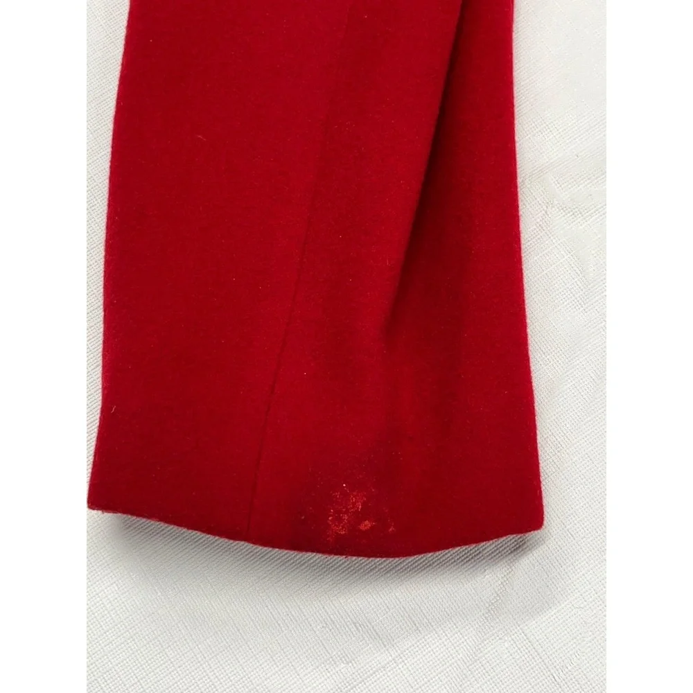 Vintage Fundamental‎ Things Petite Women's Red 80s Wool 1 Button Blazer Size 4 - Picture 10 of 10